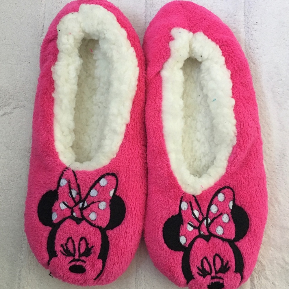 Disney Women's Minnie Mouse Slippers Pink Size 7.5